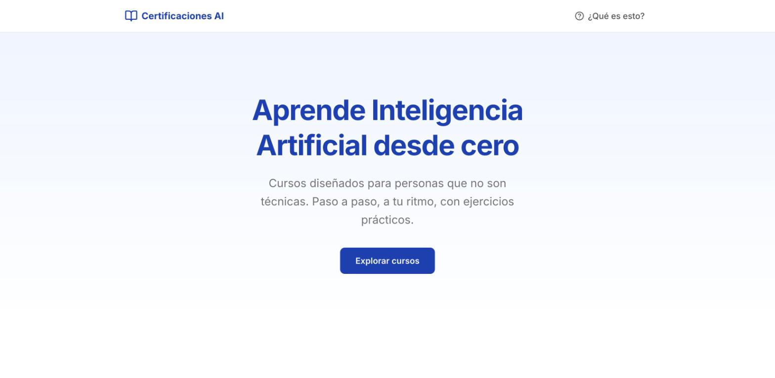 Certificaciones AI